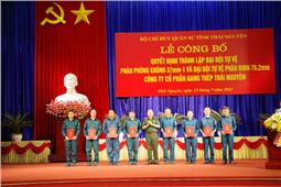 Tỉnh Thái Nguyên thành lập 3 đại đội tự vệ pháo phòng không, pháo binh